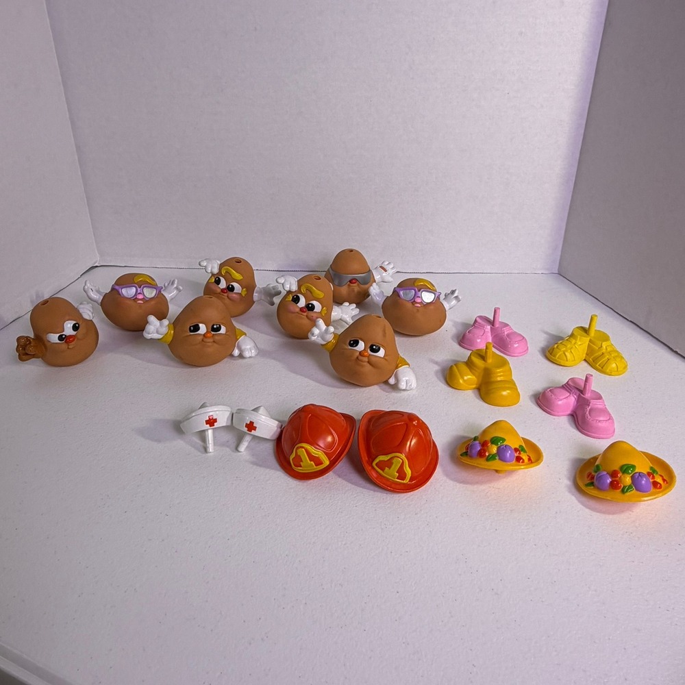 Vintage 1987 Hasbro Potato Head Kids Lot Figures and Accessories 80s Toys